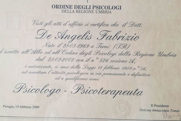 iscrizione ordine psicologi Umbria